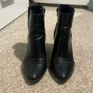 Black Express Ankle Boot Heels